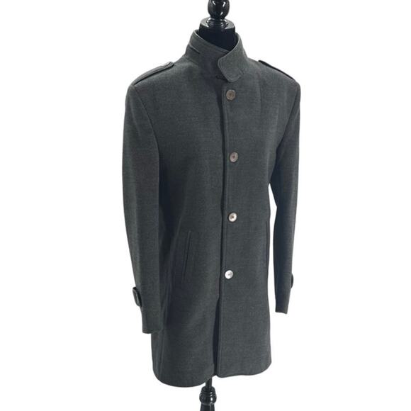 LORETA Jackets & Blazers - LORETA Gray Formal Coat Stand Up Collar Women's Large Men Med